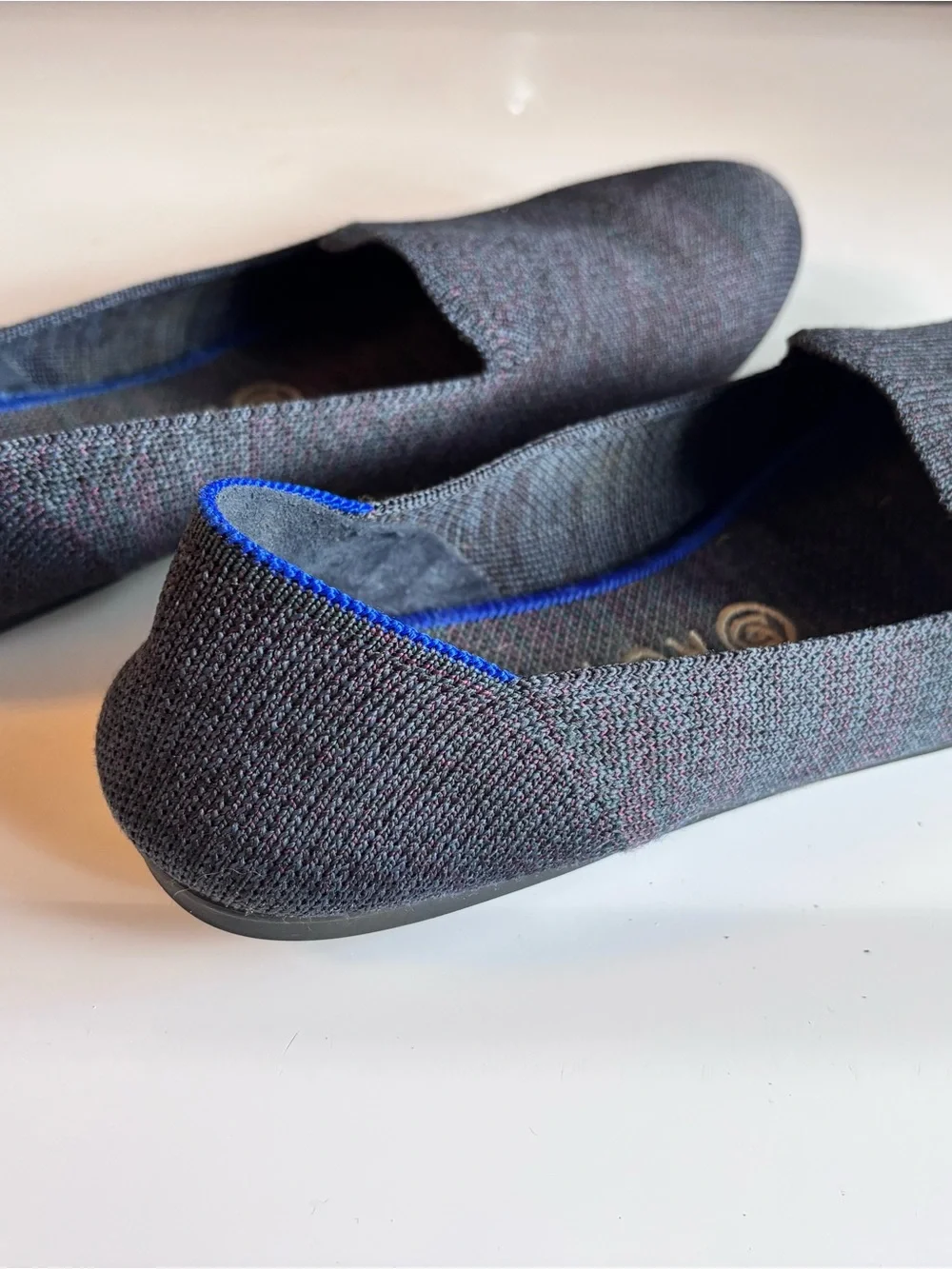 Rothy's Navy Knit Slip-On Flats